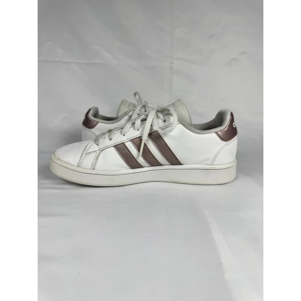 Adidas Grand Court EF0101 Kids 2.5 Sneakers Cloud White Leather Tennis Shoes